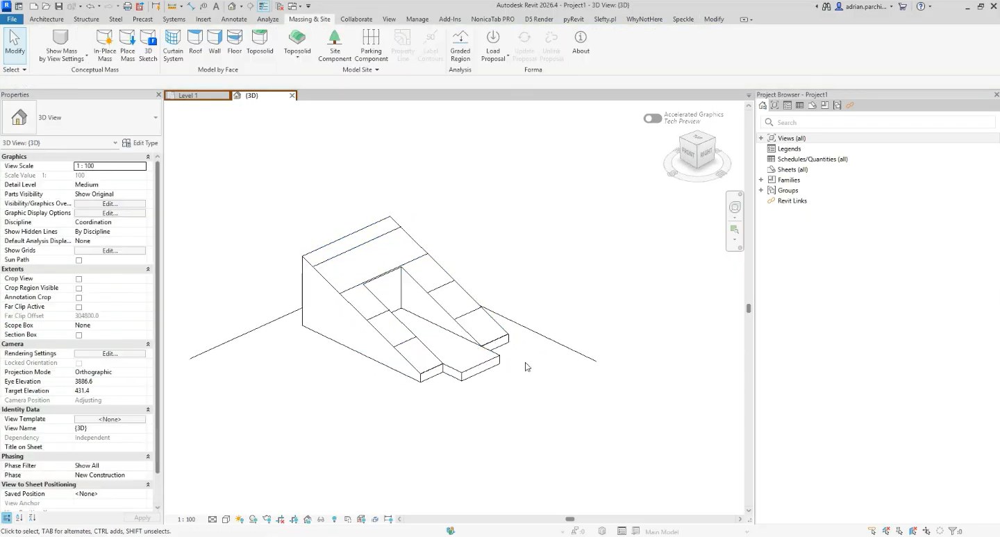 Excavate cutting the new terrain against the slab geometry.